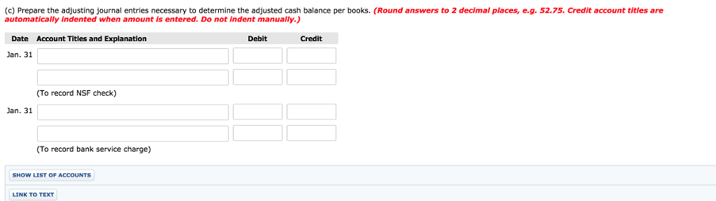 is unable to reconcile the bank balance at January 31. Rachel's reconciliation