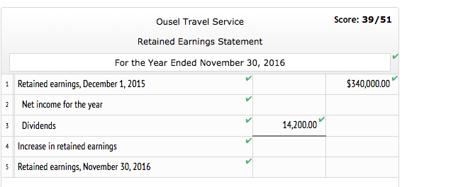 Net loss use ravel ervice Income Statement For the Year Ended November