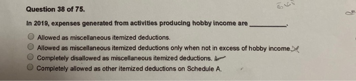 all Question 15 of 75. Which of the following is excluded from