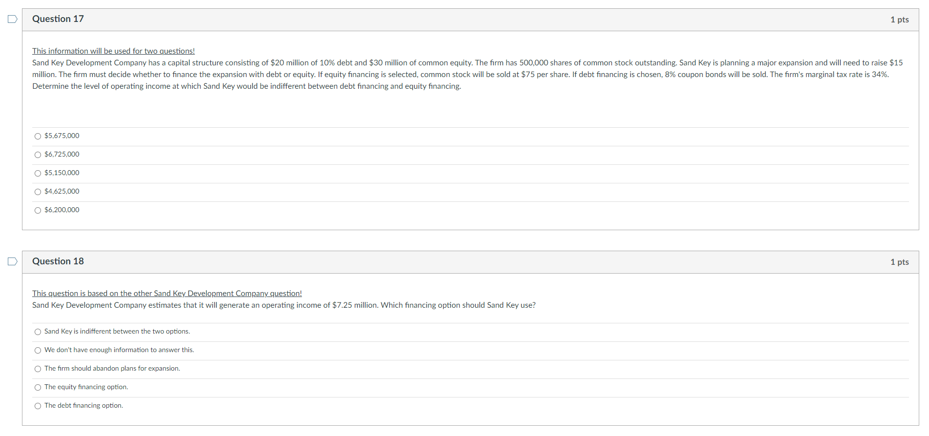  This information will be used for two questions! Determine the level