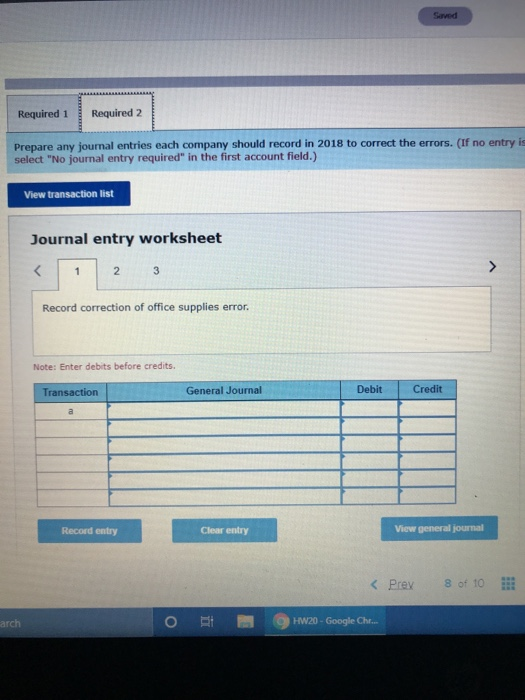 accrue office supplies expense of $1,650. In January 2018, when it received