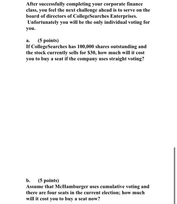  please solve by hand and show equations! thanks! After successfully completing