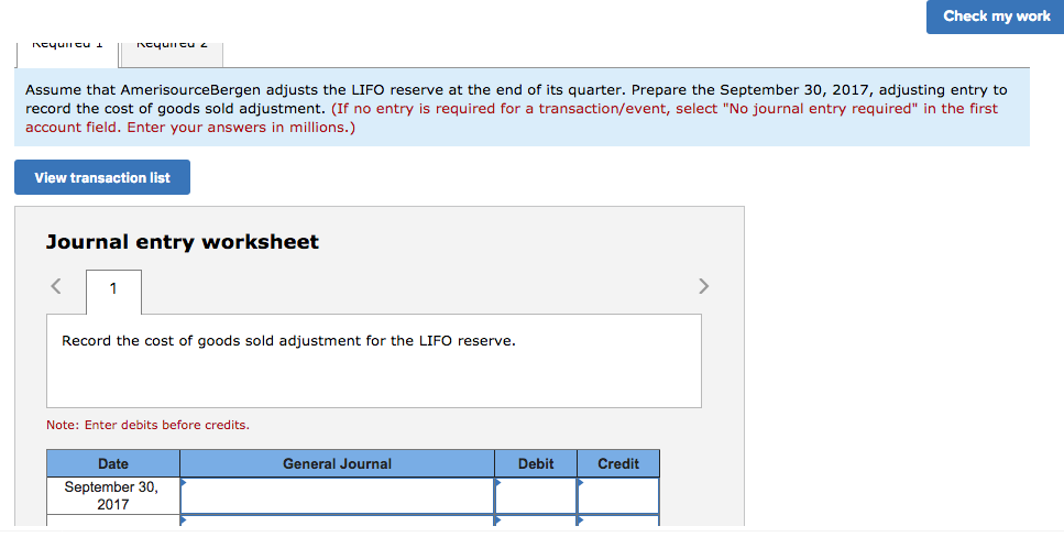 AmerisourceBergen is an American drug wholesale company. The company uses the LIFO