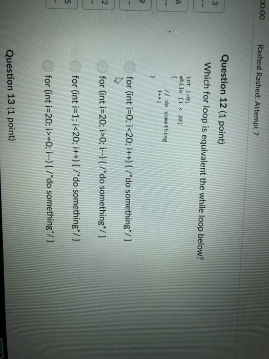 12 15 Question 4 (1 point) How do you get the length