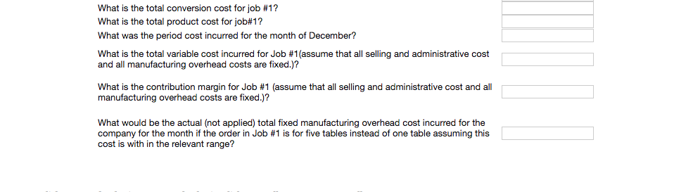 have been asked to develop and manufacture two new tables for customers.