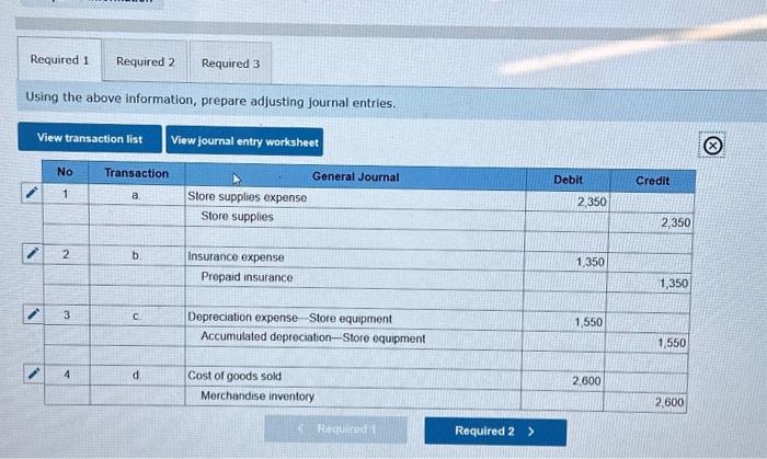P4 [The following information applies to the questions displayed below.] The following