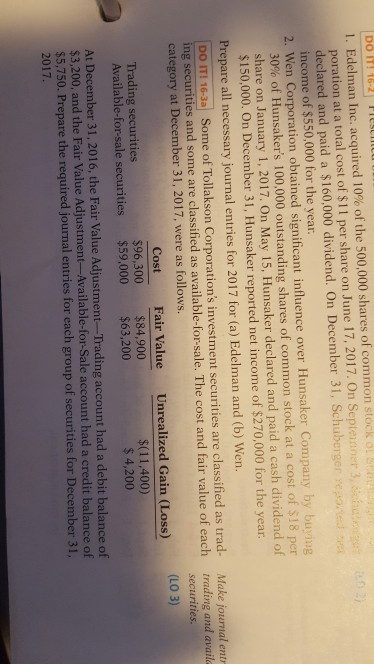  Do it 16-3a DO IT! 16-2 PTesc sono: i. Edelman Inc.