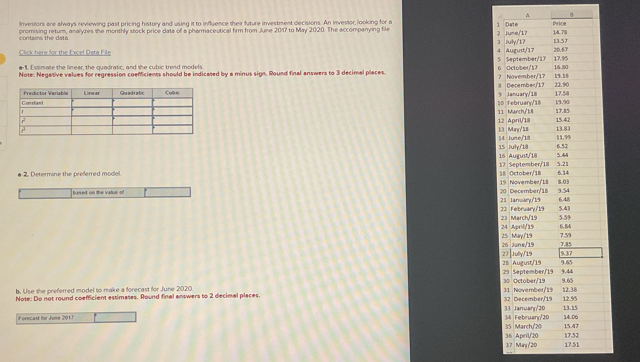 Double check your answer i will upvote!! Please use excell!! Investors