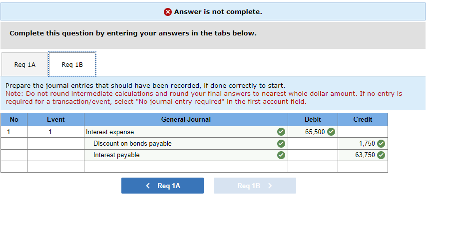 necessary to correct the error, as well as any adjusting entry for