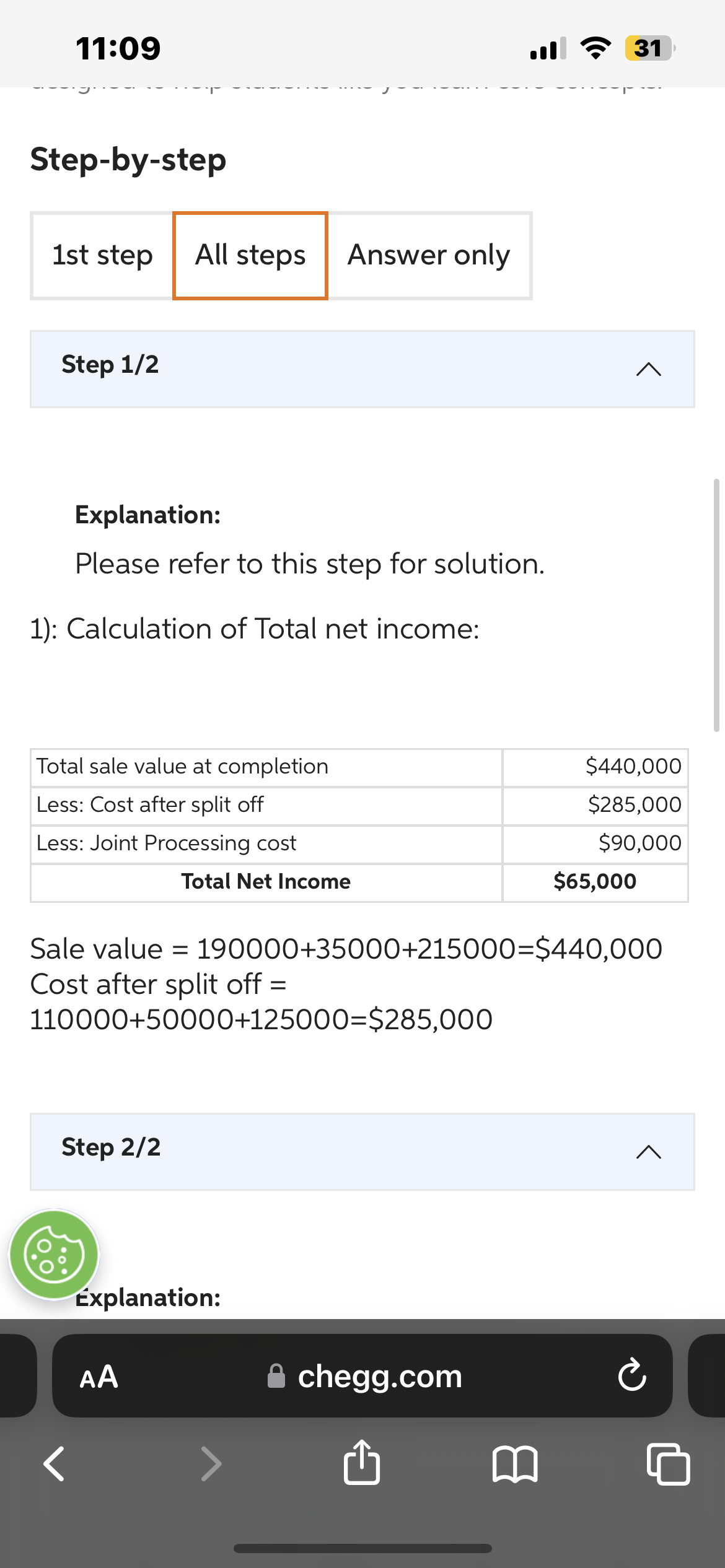 however part 2 and part 3 needs to be solved now .