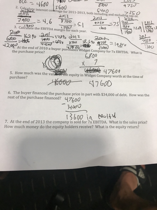  Number 7 based on exhibit 1 04600 560 2. Caleulate interest