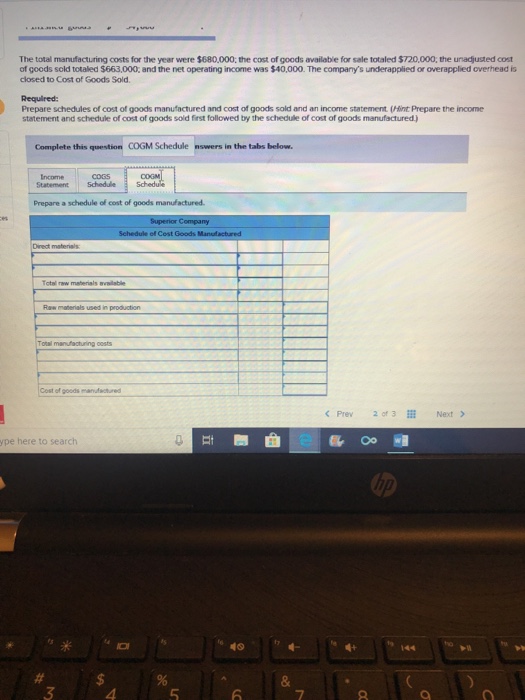 data for the year ended December 31 fal raw materials are used