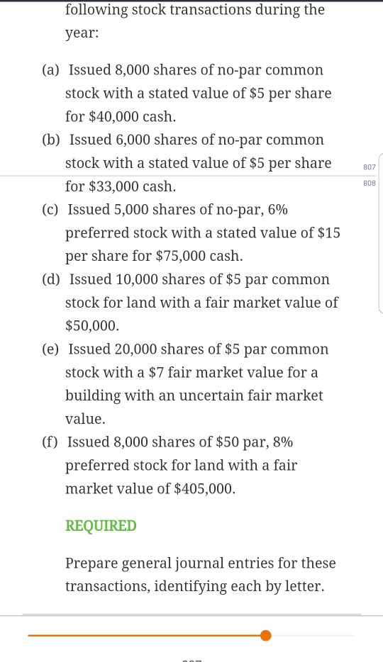 PREFERRED STOCK, AND NONCASH ASSETS Kris Kraft Stores had the following stock