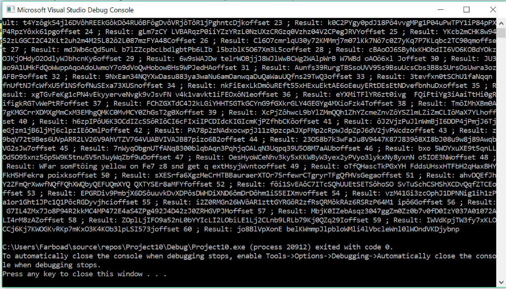 coming out on each line. I have attatched my code including the