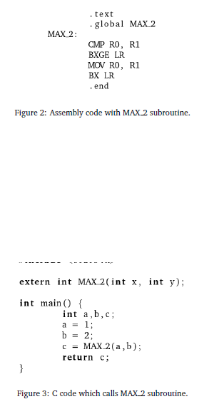 the function, etc. 2.2 Calling an assembly subroutine from C It is
