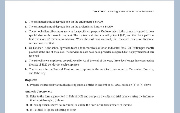 entries (annual); adjusted trial balance L04, 6 eXcel CHECK FIGURE: 2. Adjusted