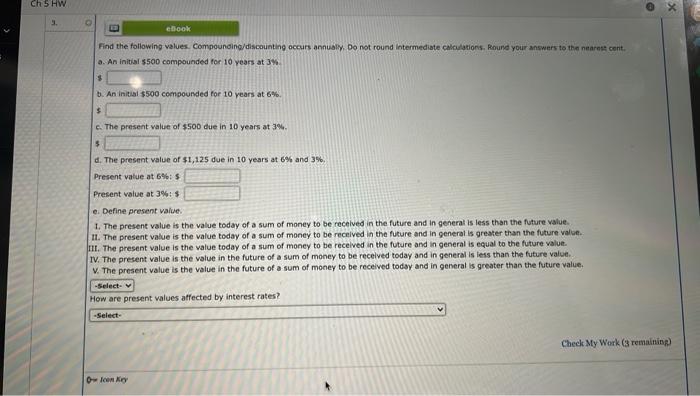 remaining) 5 eBook H Problem Walk-Through a. Complete an amortization schedule for