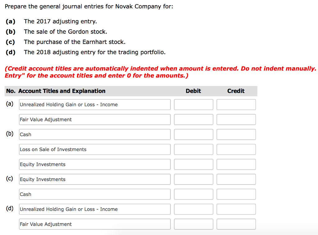 17-15 Novak Company has the following securities in its portfolio on December