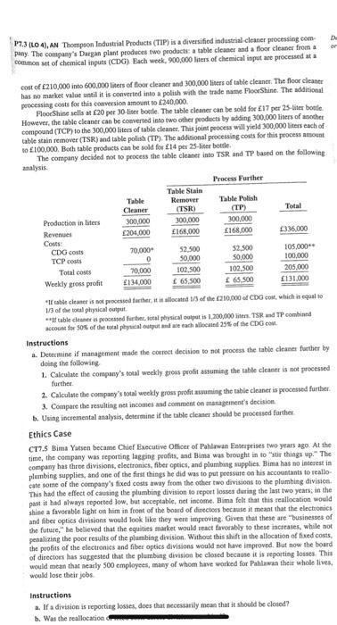  help me solve p7.3 partA (detailed please) De 17.3 ILO4), AN