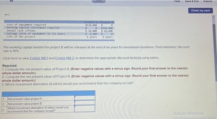  Help Save & Exit Submit Check my work die Cost of