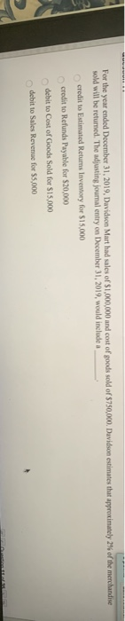 Defective inventory of S1,000 was returned two days later, and the accounts