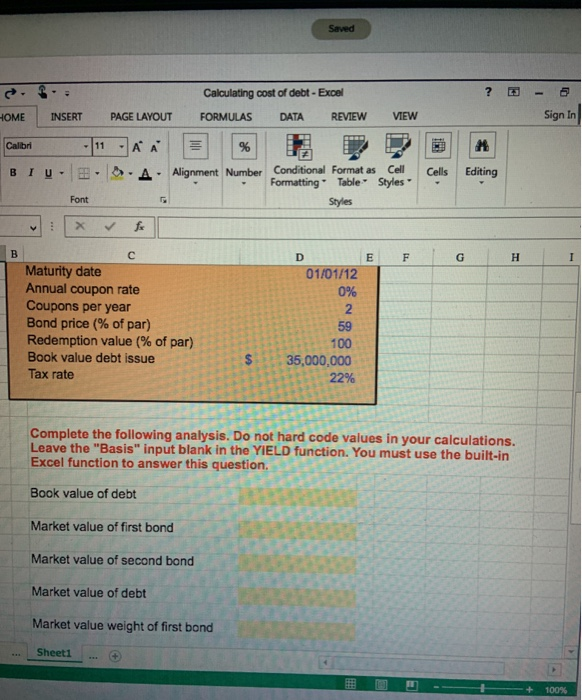 REVIEW VIEW Sig Calibri 11 AA BIU - % Alignment Number Conditional
