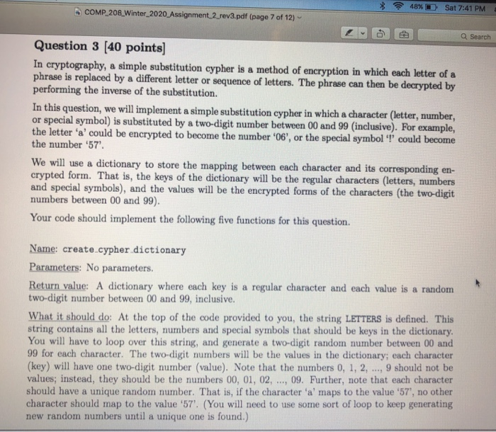 python question using thonny : [your name here] # McGill ID: [your