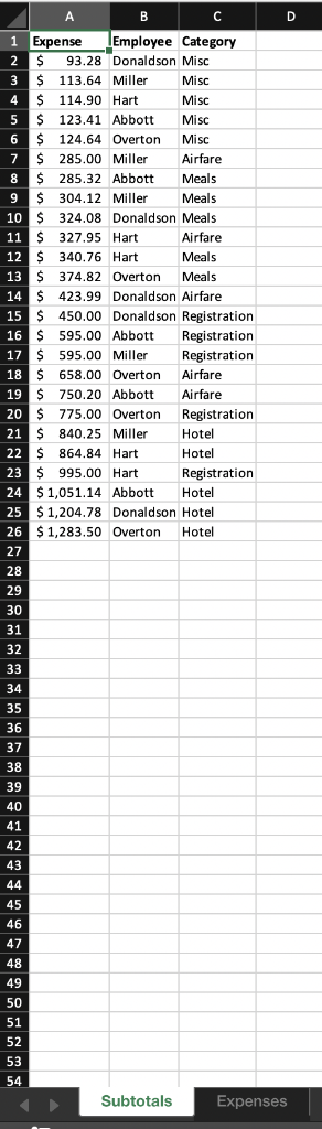 CAP AS - Travel Expenses 1.7 Project Description You are the manager