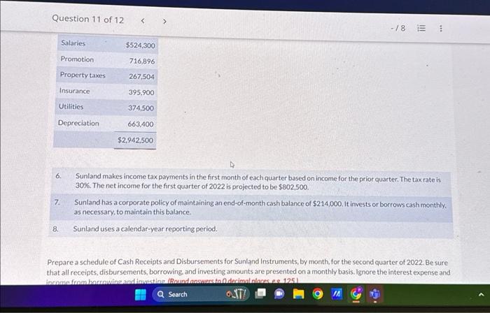 equal to 60% of sales. Sunland receives 40% of the parts one