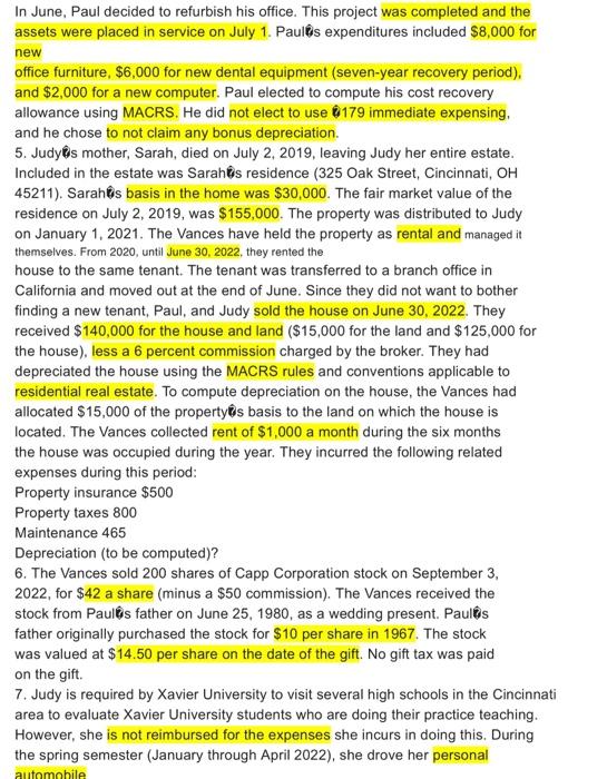 missing, use reasonable assumptions to fill in the gaps. You may need