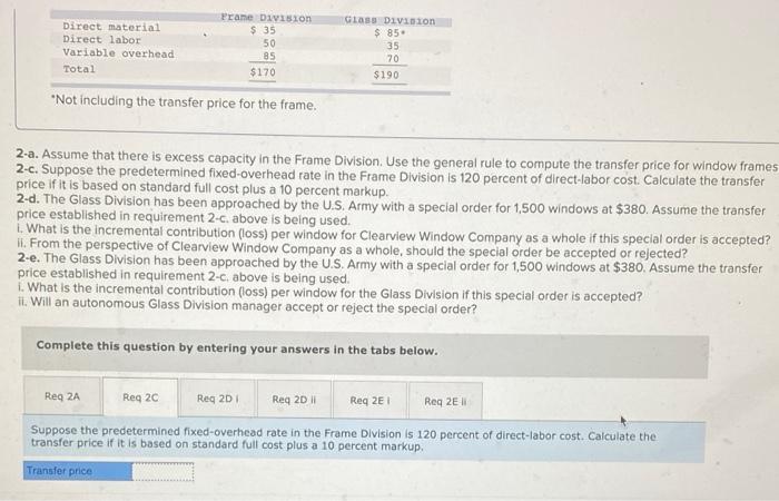 for the home-bullding industry. The window frames are produced in the Frame