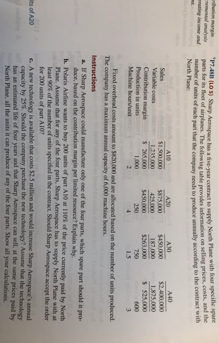 P7.48B (LO 5) Sharp Aerospace has a five-year contract to supply
