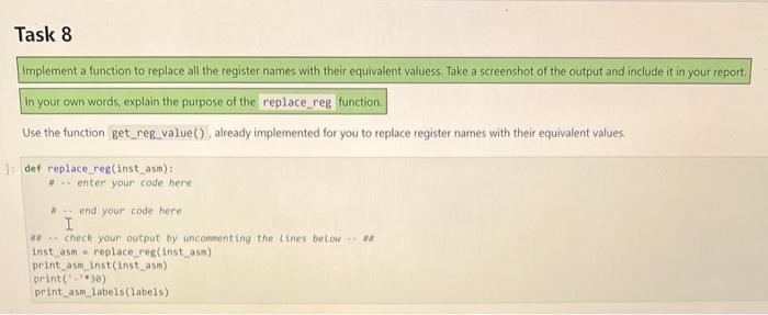 you such as reading the assembly code file, converting the register names