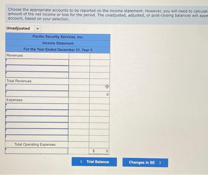 Yeat 5. Pacilio Security Services experienced the following transactions: 1. Paid the