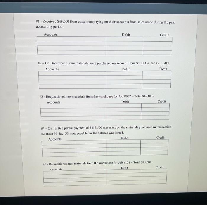 balance/chart of accounts for the listing of account names usediby the business.