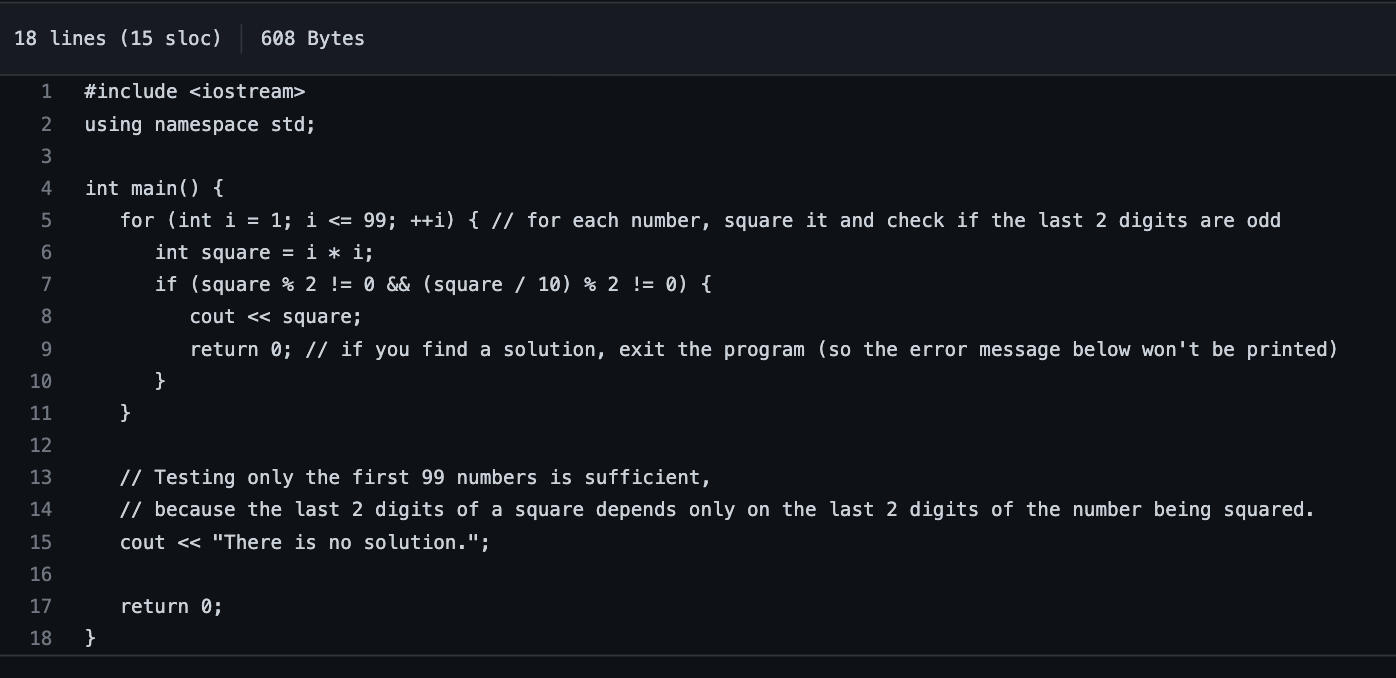 This si code that helps determine if there are any squared.numbers