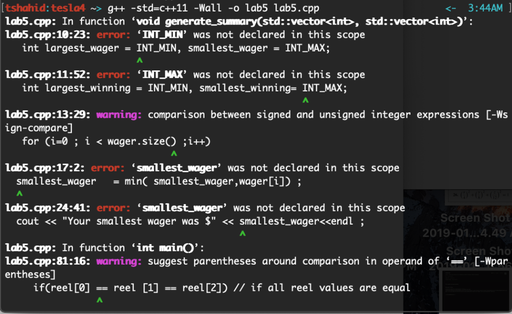 URGENT! PLEASE HELP!!! I keep getting errors for this lab assignment that