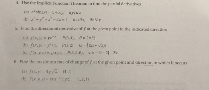  Solve using Matlab please. 4. Use the Implicit Function Theorem to