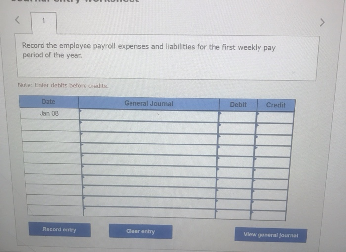 the end of the first weekly pay period of the year, Regis