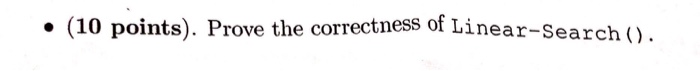 following code to perform a linear search through an input array: 1