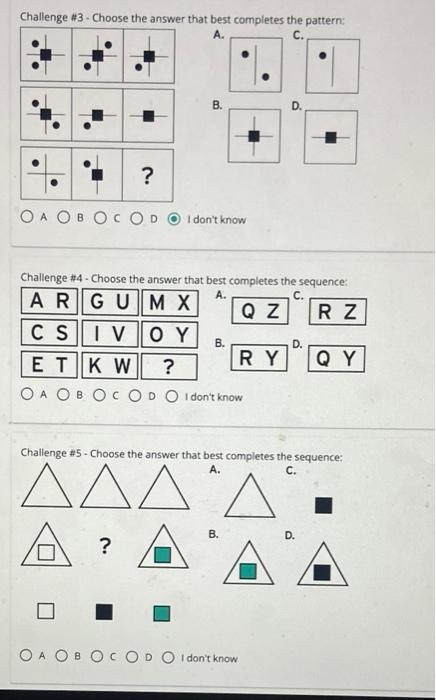 please help me Challenge #3 - Choose the answer that best completes
