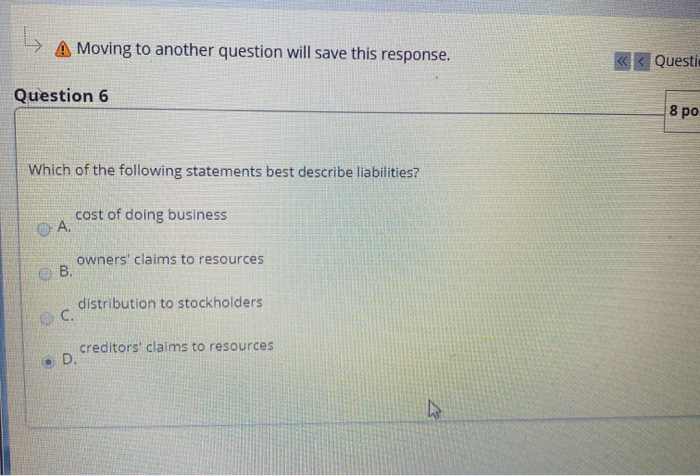 of 51 Question 1 8 points & Saved The primary users of