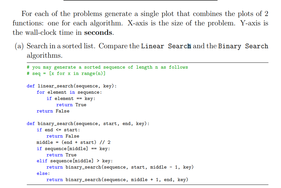 of the following sub-problems run each of the algorithms in the pair