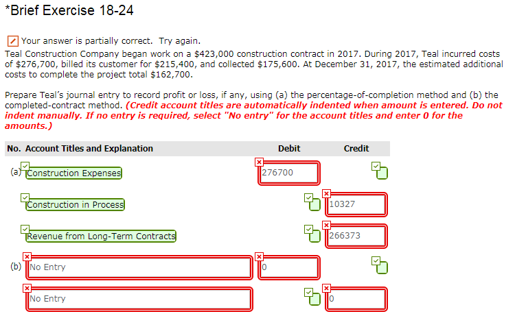  Brief Exercise 18-24 Your answer is partially correct. Try again Teal