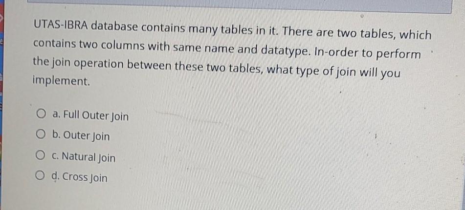 type of join is she implementing. Select *from teacher t join teacher