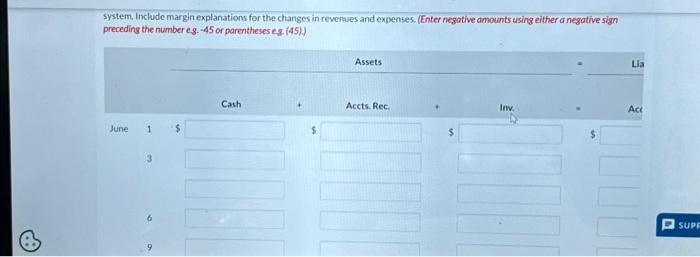 45 or parentheses eg. (45)) 17 Sold books on account to Bell