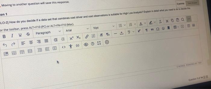  3 points DO Til A v Moving to another question will