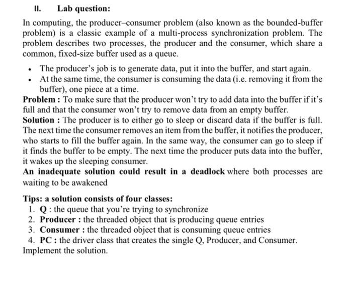 use semaphore javaexplaining each step with comments II. Lab question: In computing,