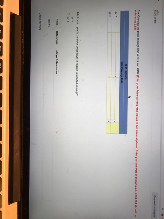 millionsk (sin minions) Dividends on preferred stock Average shares outstanding lin millions)