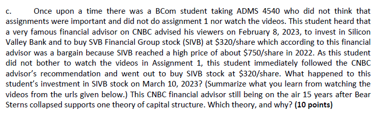  Once upon a time there was a BCom student taking ADMS